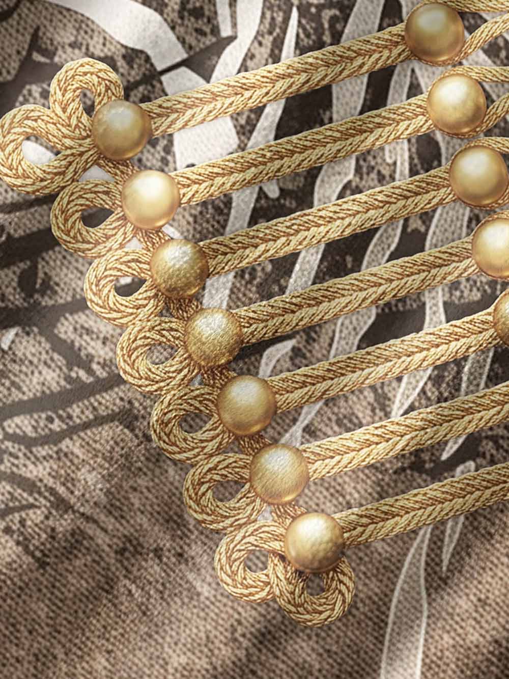 SNAKE GOLD QIPAO MINI DRESS