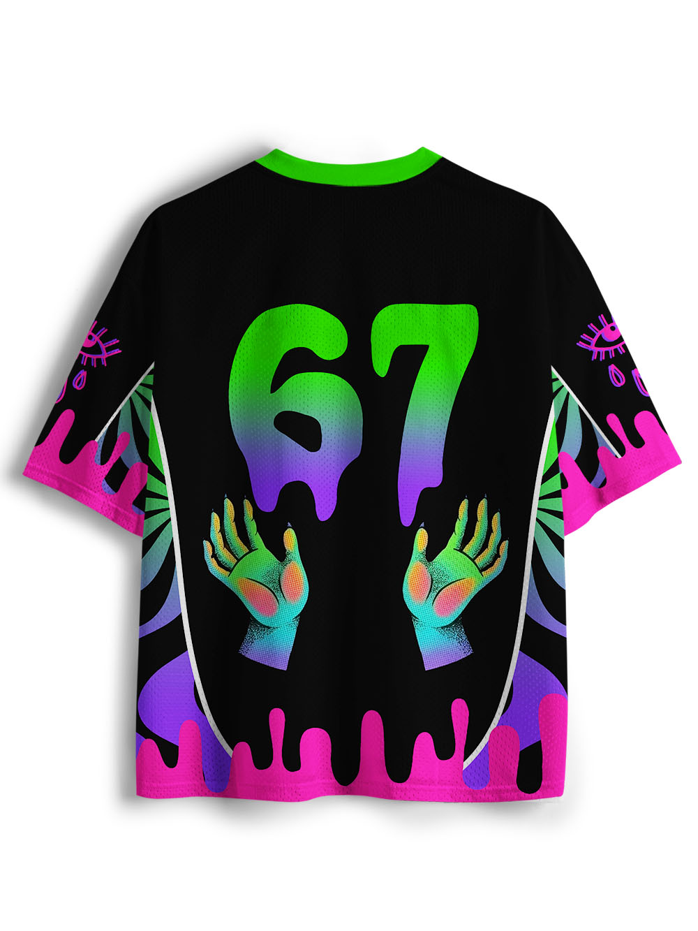 CRYING RACCOON FLAMES MESH JERSEY