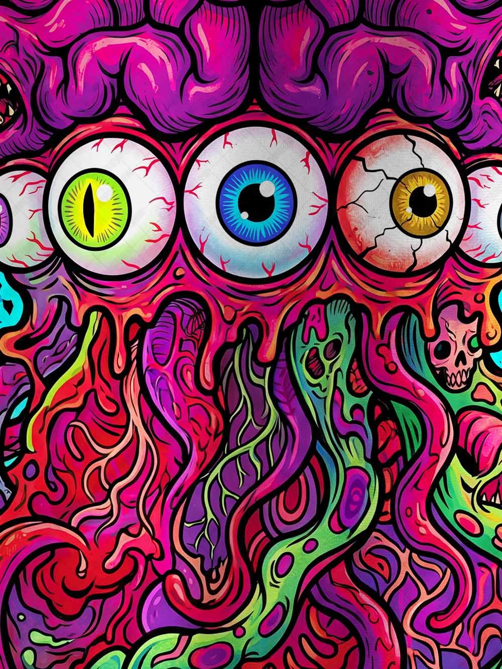 Mind Melt Psychedelic Art Eco Oversized Graphic Tees