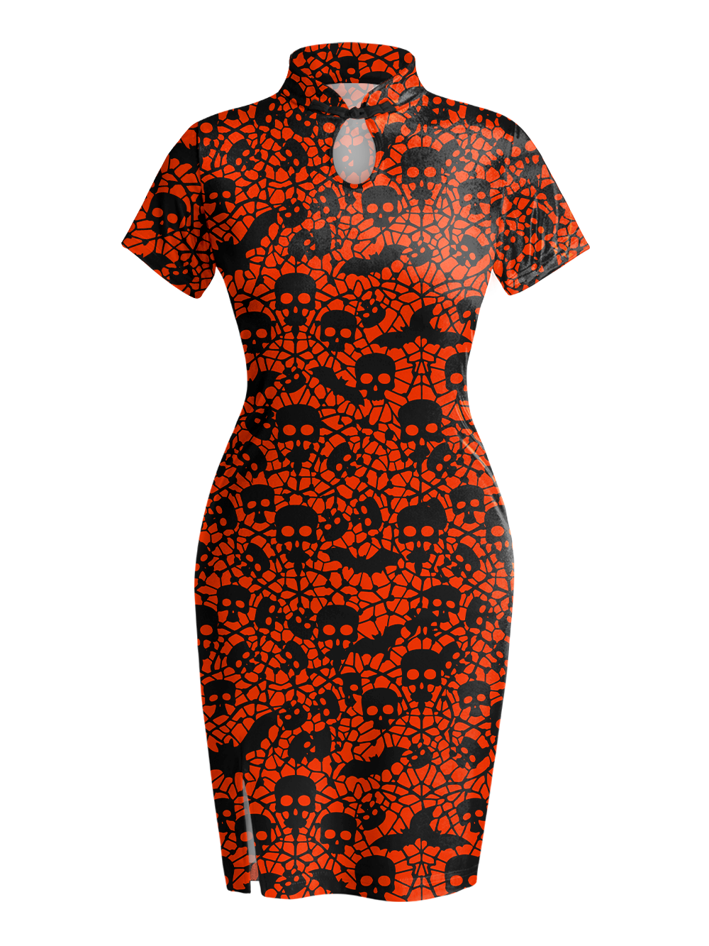 HALLOWEEN NIGHT QIPAO MINI DRESS