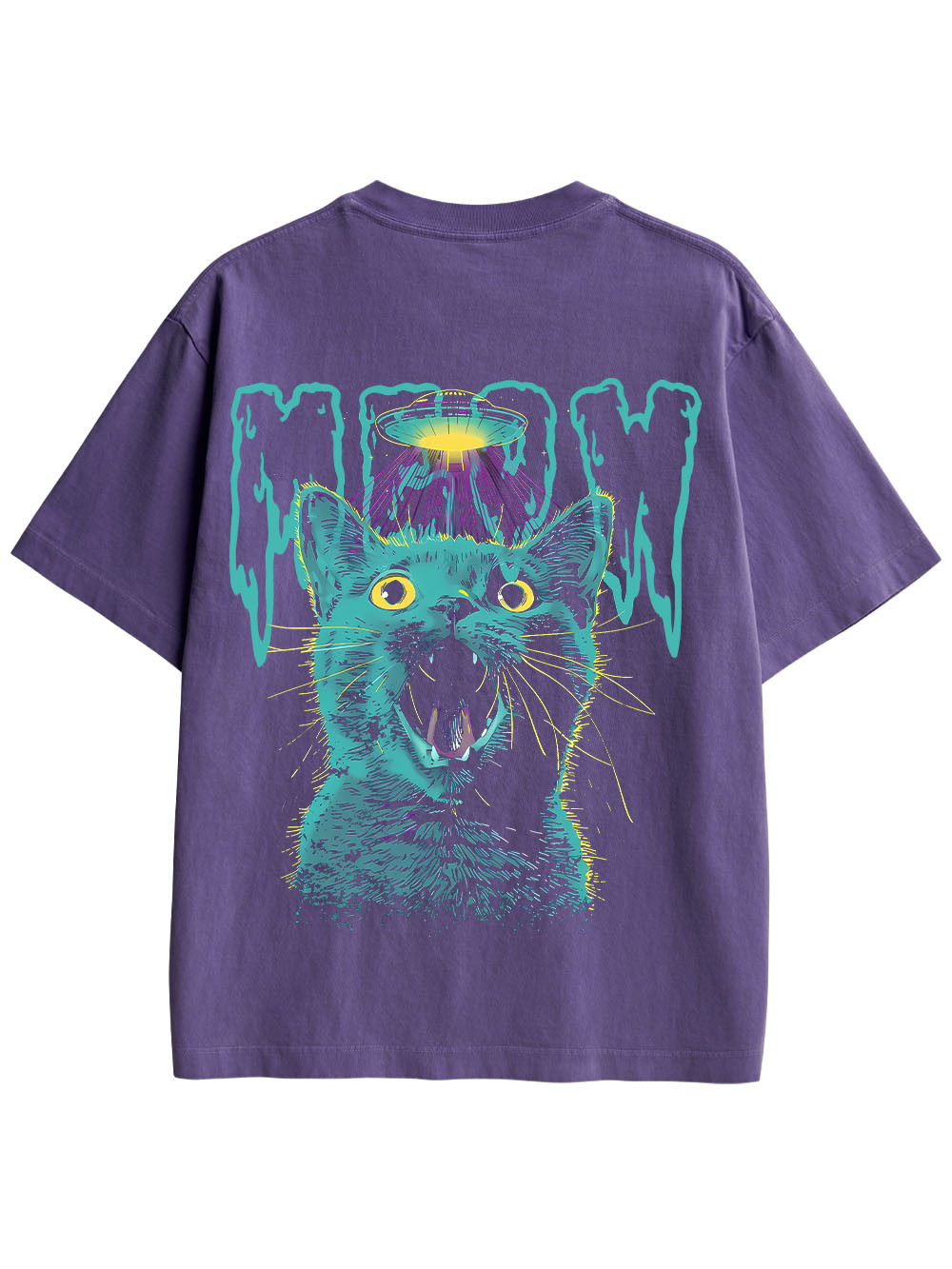 MEOWFO DOUBLE SIDED PRINT WASHED TSHIRT