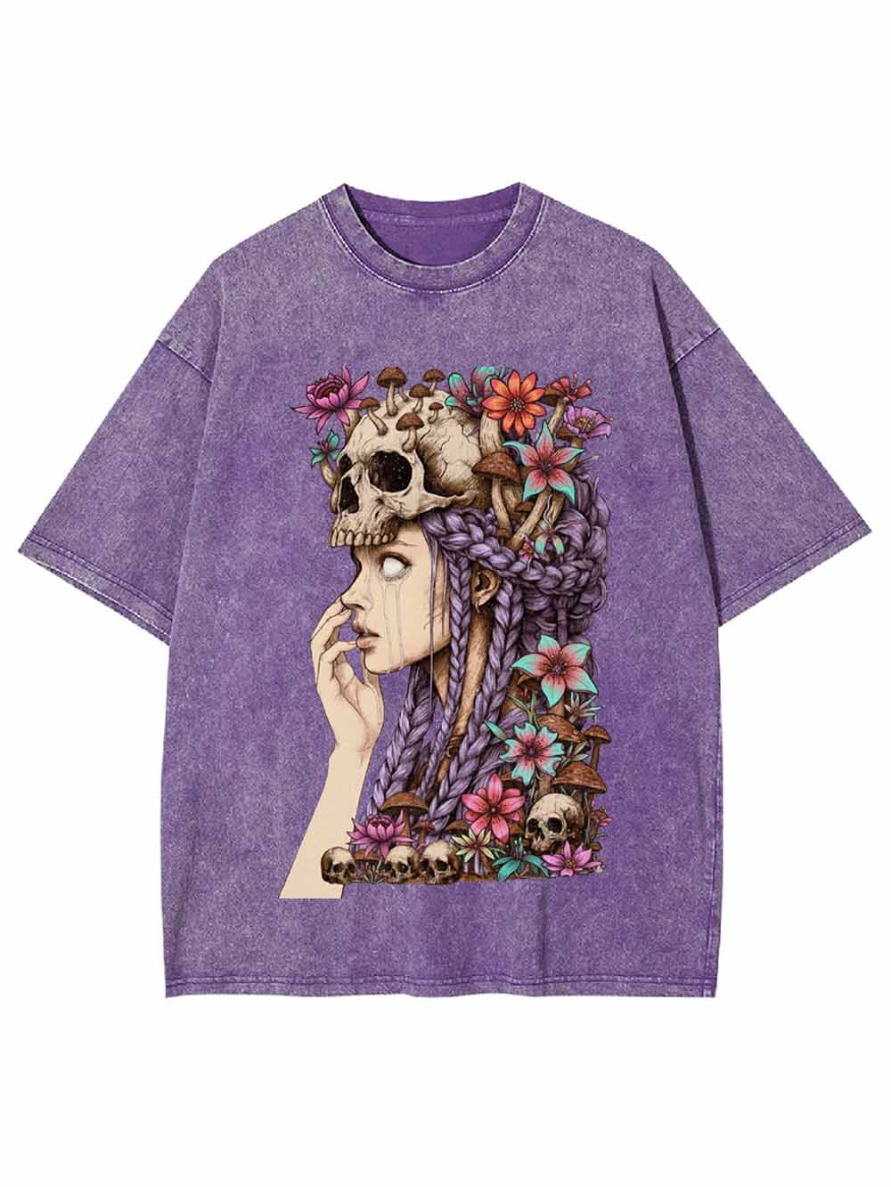 Skull Crown Goddess Washed Tshirt