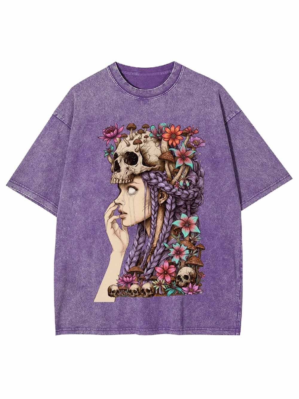 Skull Crown Goddess Washed Tshirt