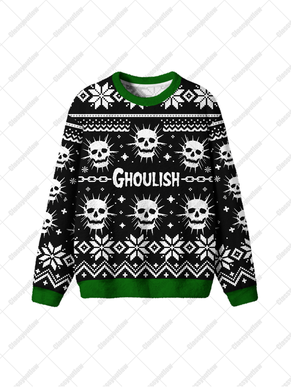 SKULL CHRISTMAS UGLY CHRISTMAS SWEATSHIRT