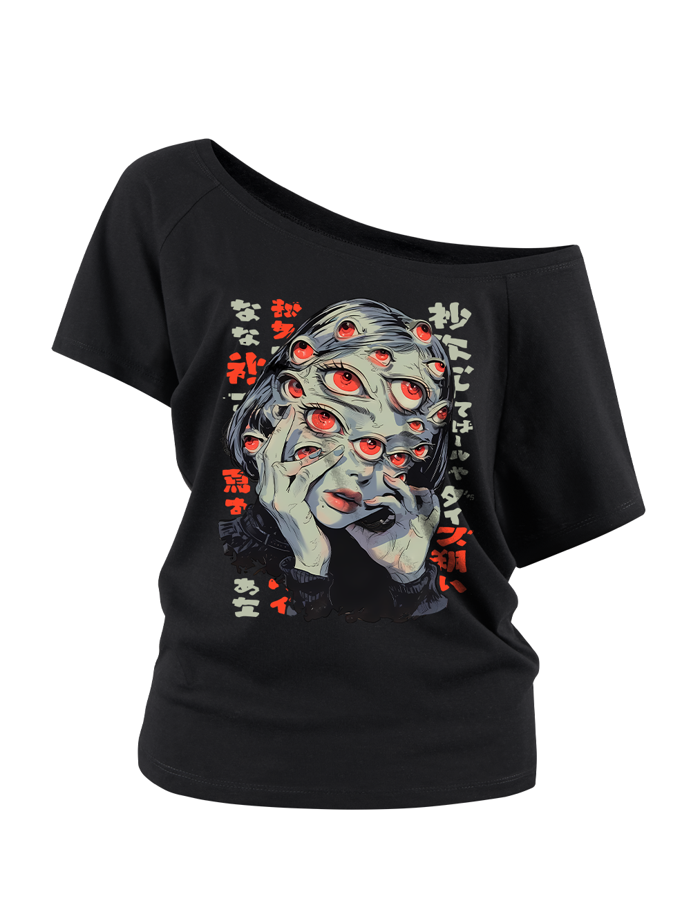THOUSAND EYES GAZE OFF SHOULDER TSHIRT