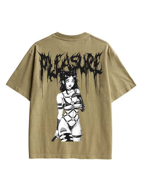Pleasure Double Sided Print Washed TShirt