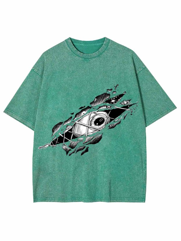 RIPPED FISH EYE WASHED TSHIRT