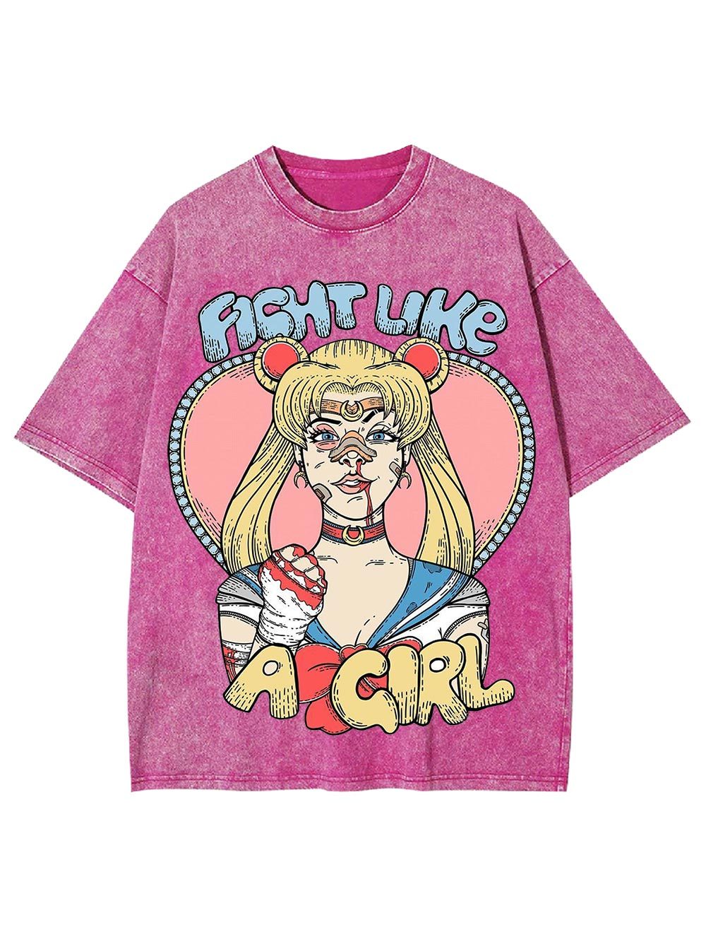 Ficht Like A Girl Washed Tshirt