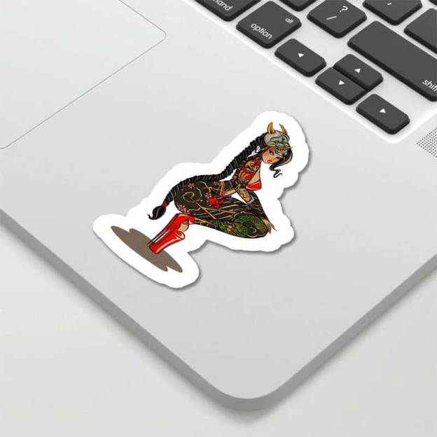 TATTOOED WARRIOR STICKER
