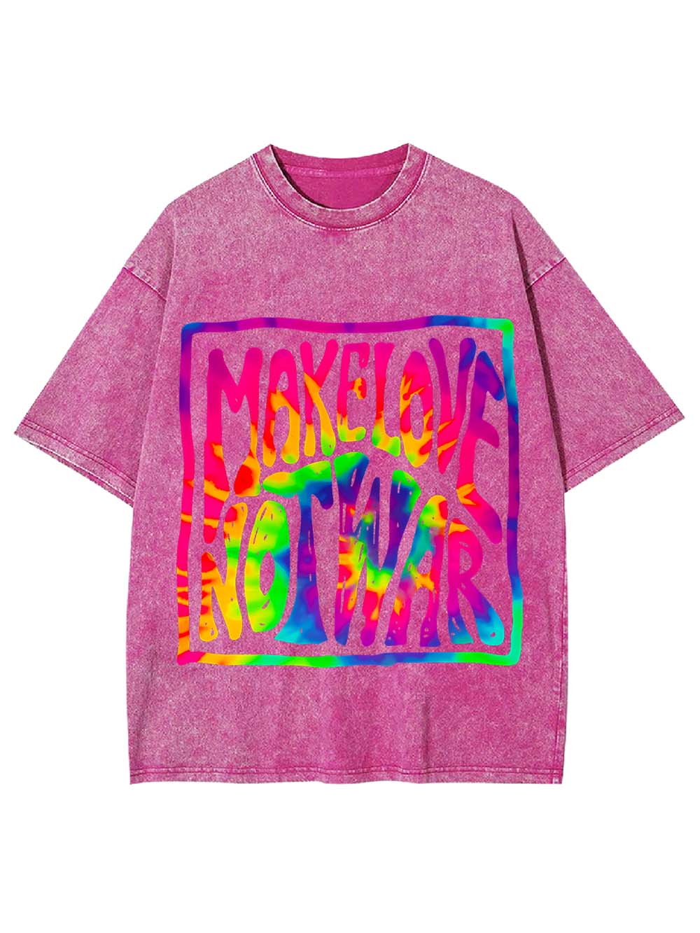 MAKE LOVE, NOT WAR WASHED TSHIRT