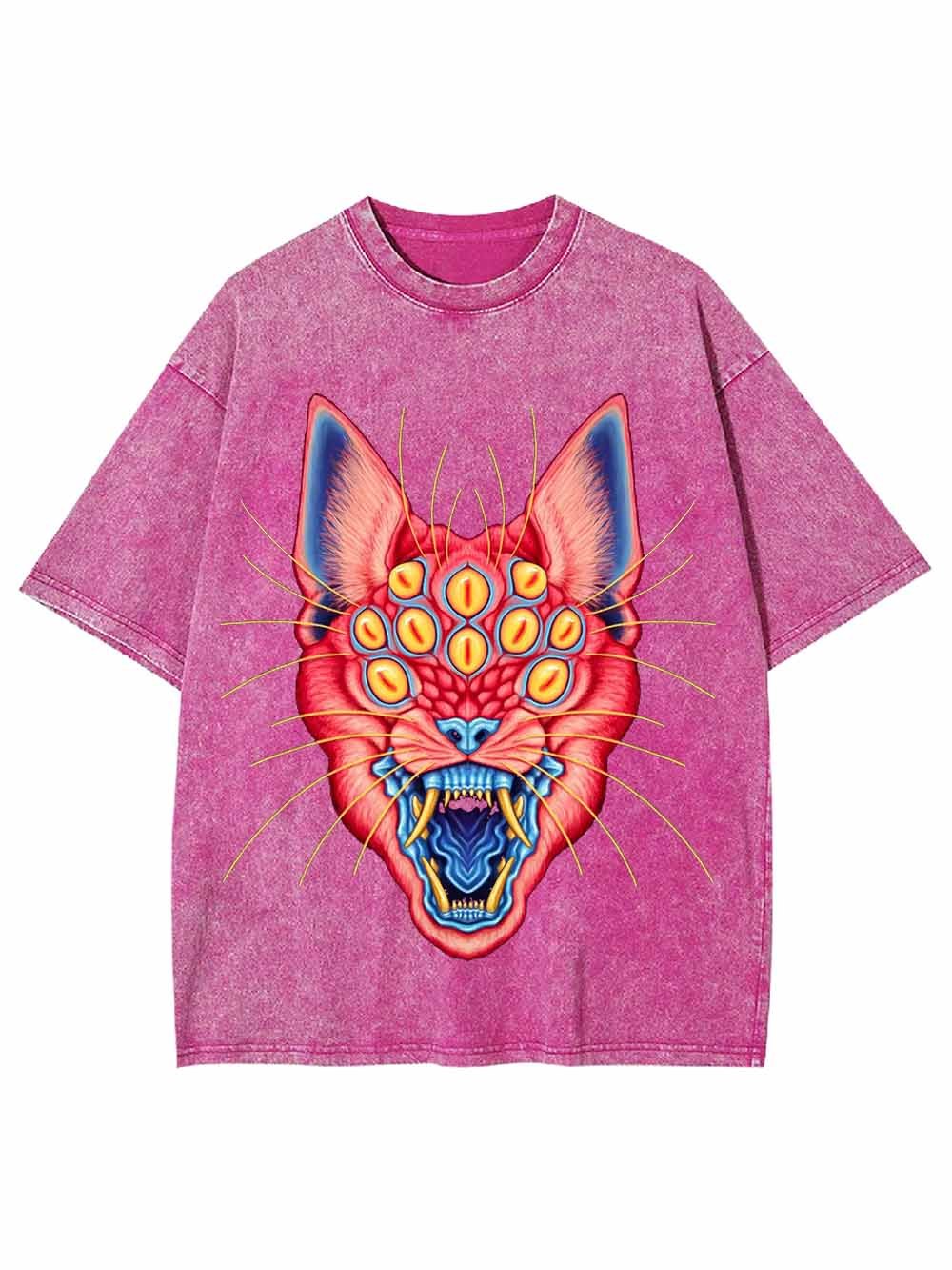 MULTI EYED PANTHER WASHED TSHIRT