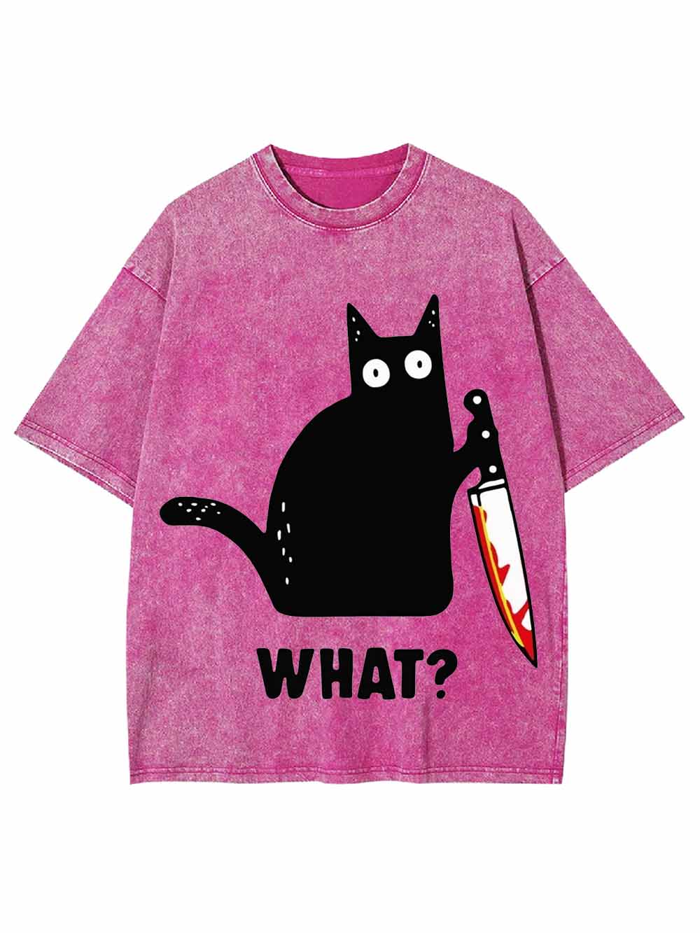 BLACK CAT CONFUSION WASHED TSHIRT