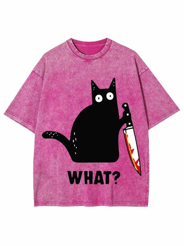 BLACK CAT CONFUSION WASHED TSHIRT