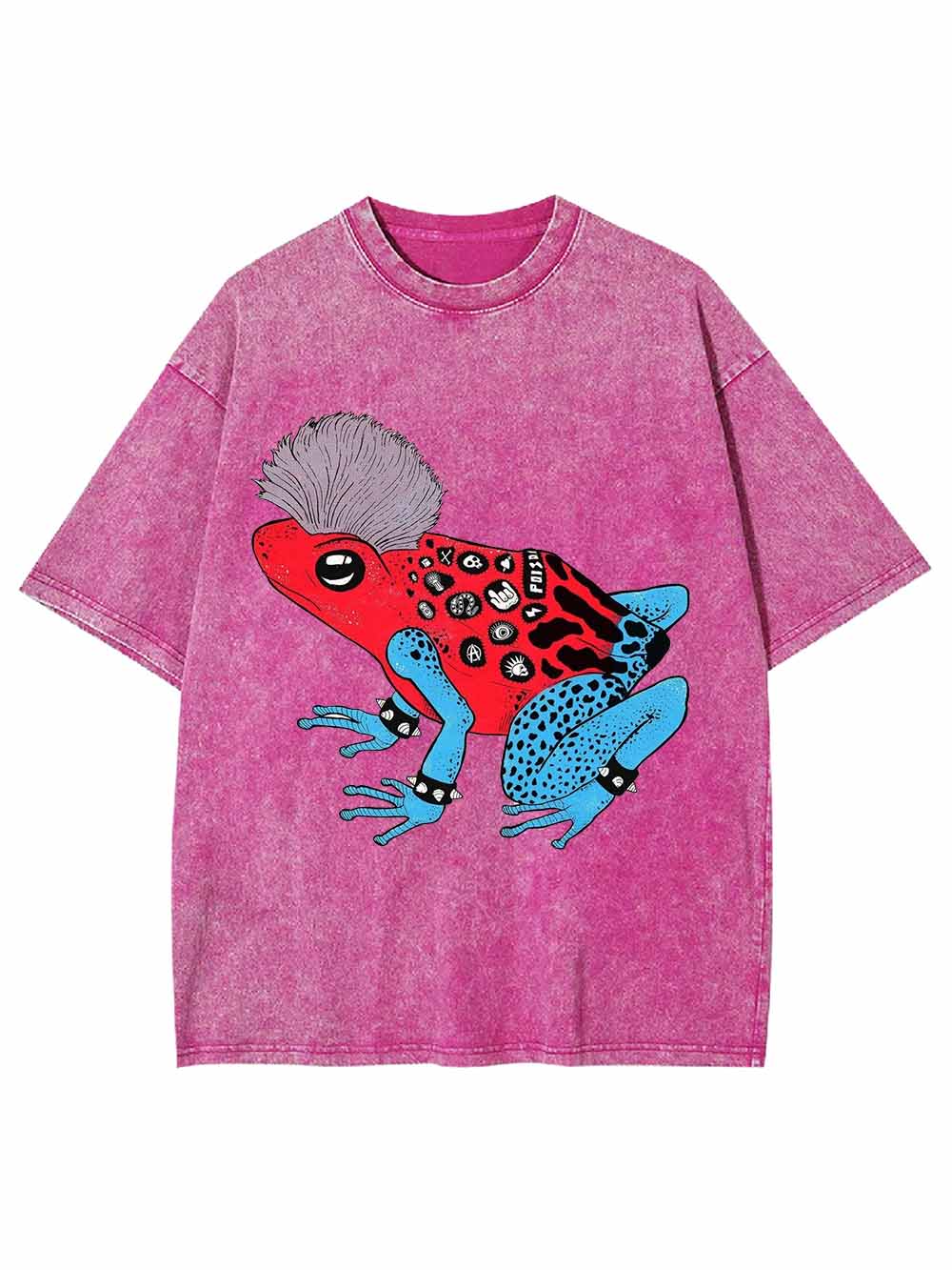 COLORFUL FROG WASHED TSHIRT