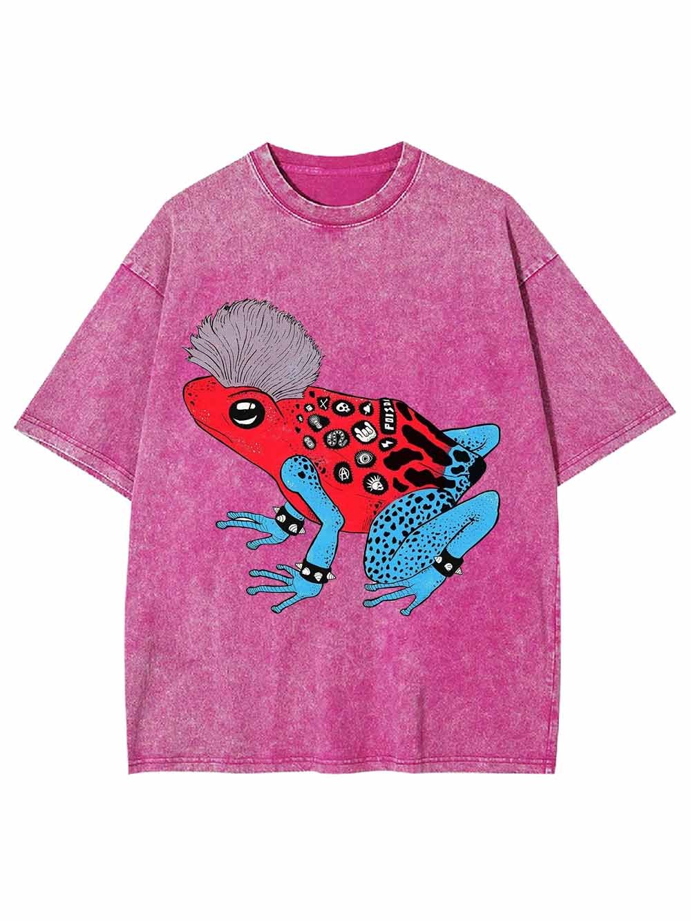 COLORFUL FROG WASHED TSHIRT