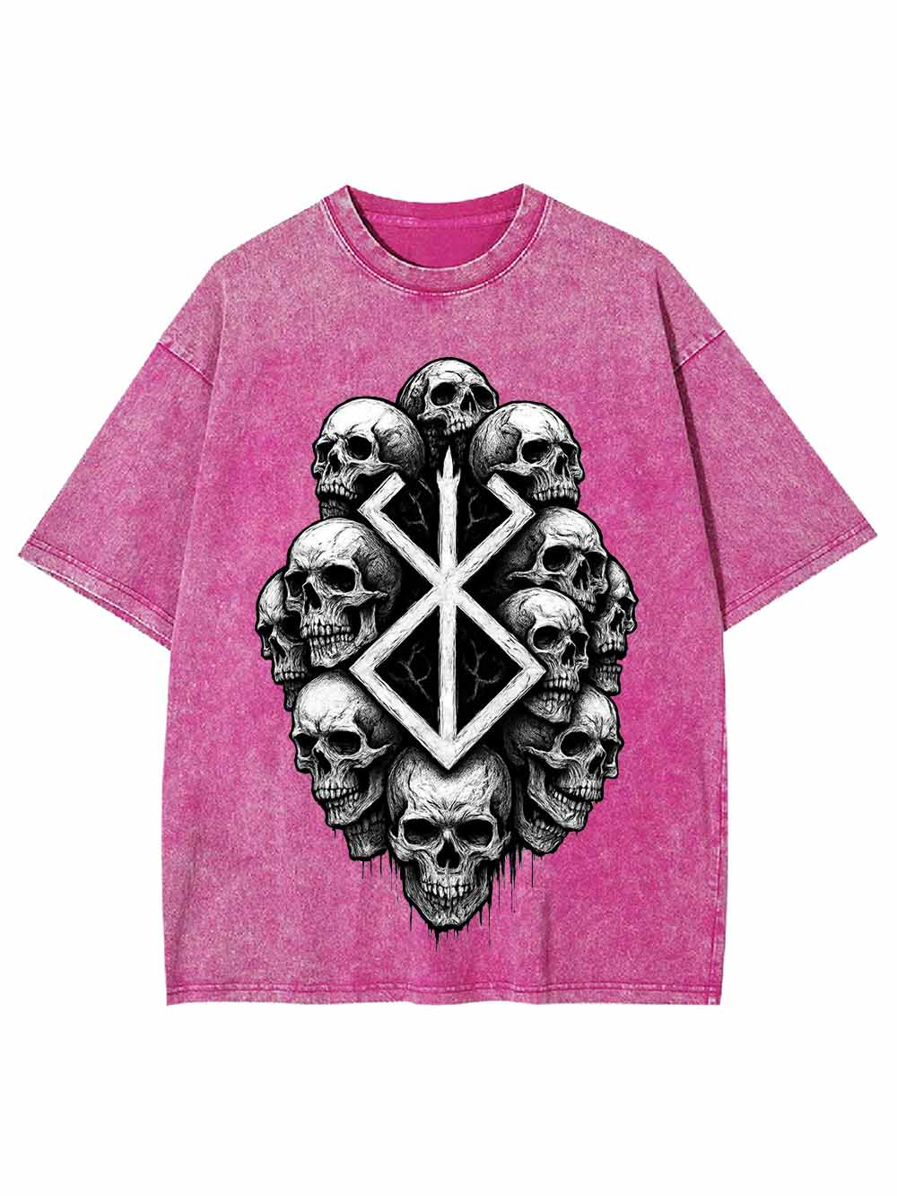 SKULL EMBLEM WASHED TSHIRT