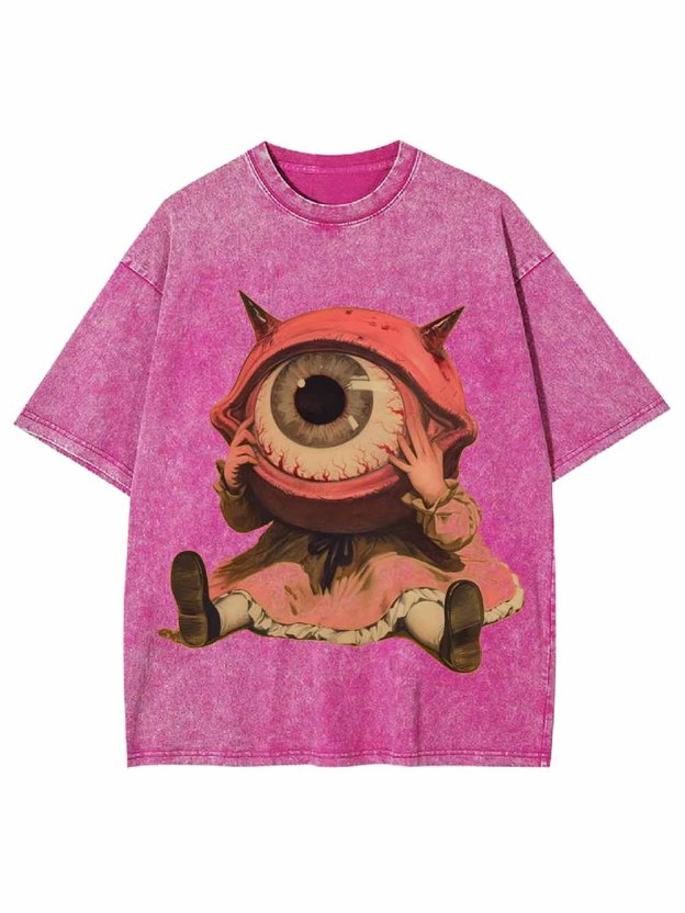 BIG EYE WASHED TSHIRT