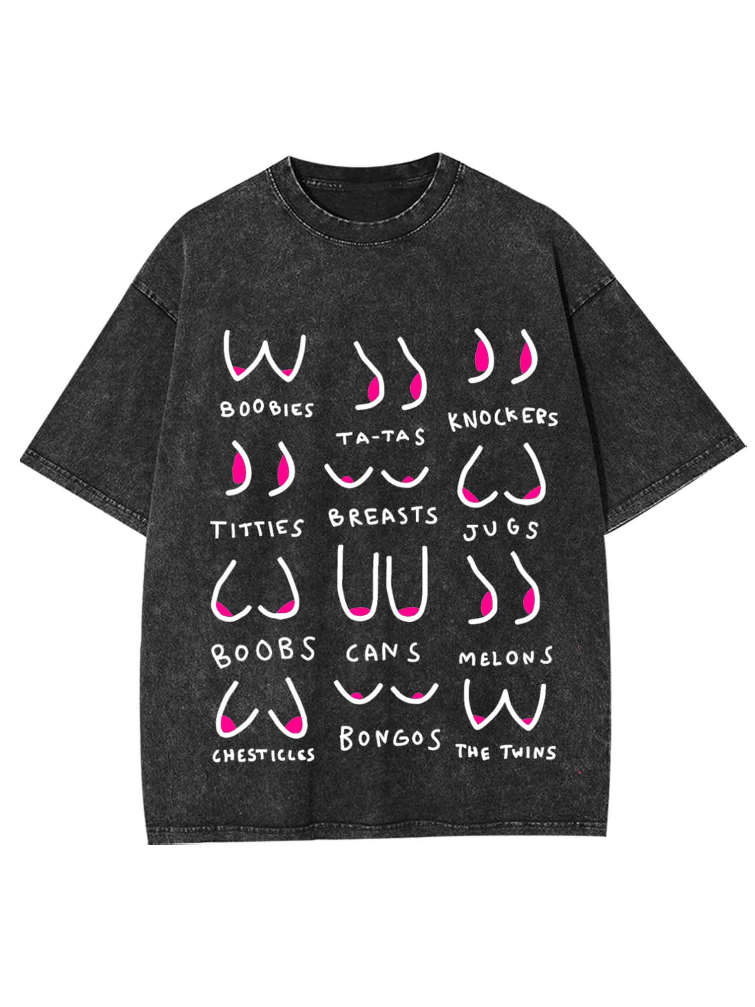 Breasts Slang Washed Tshirt