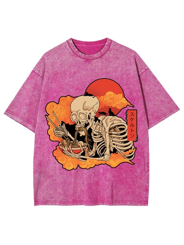 Ramen Skeleton Washed Tshirt