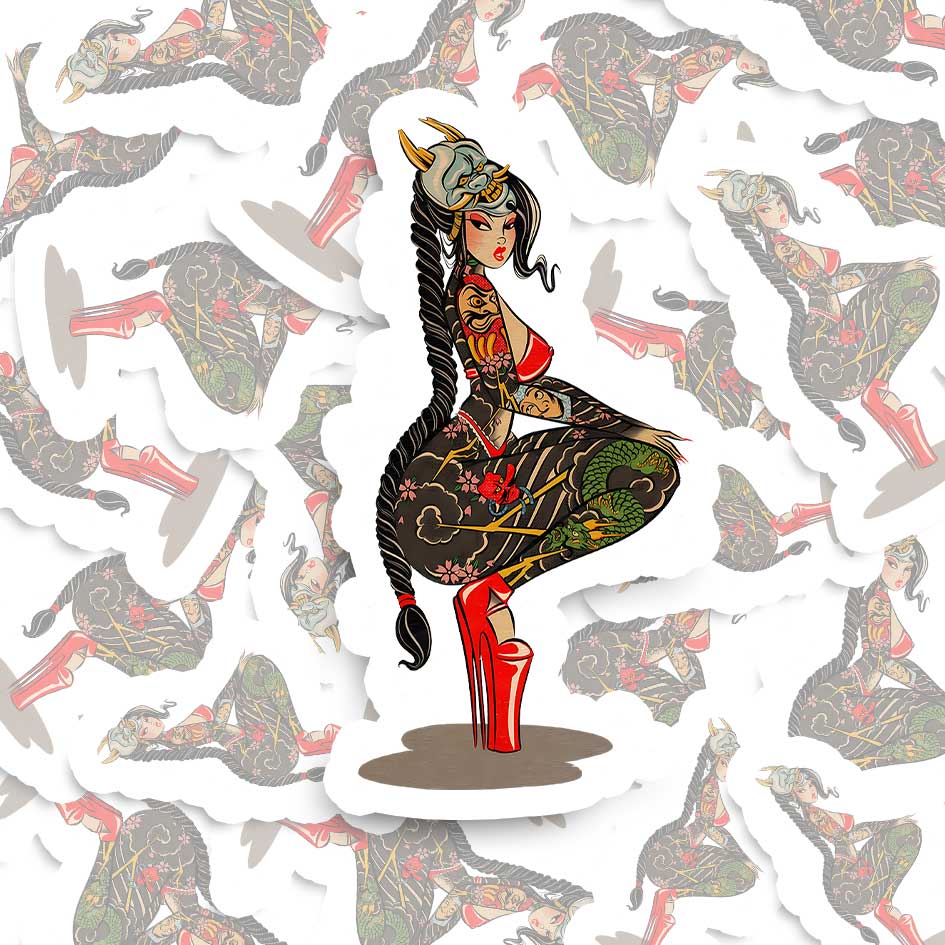 TATTOOED WARRIOR STICKER