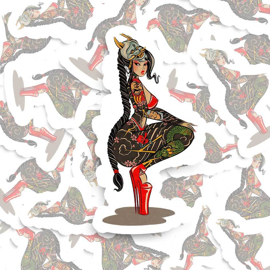 TATTOOED WARRIOR STICKER-ClassyOutlaw Sale