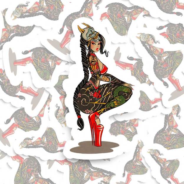 TATTOOED WARRIOR STICKER