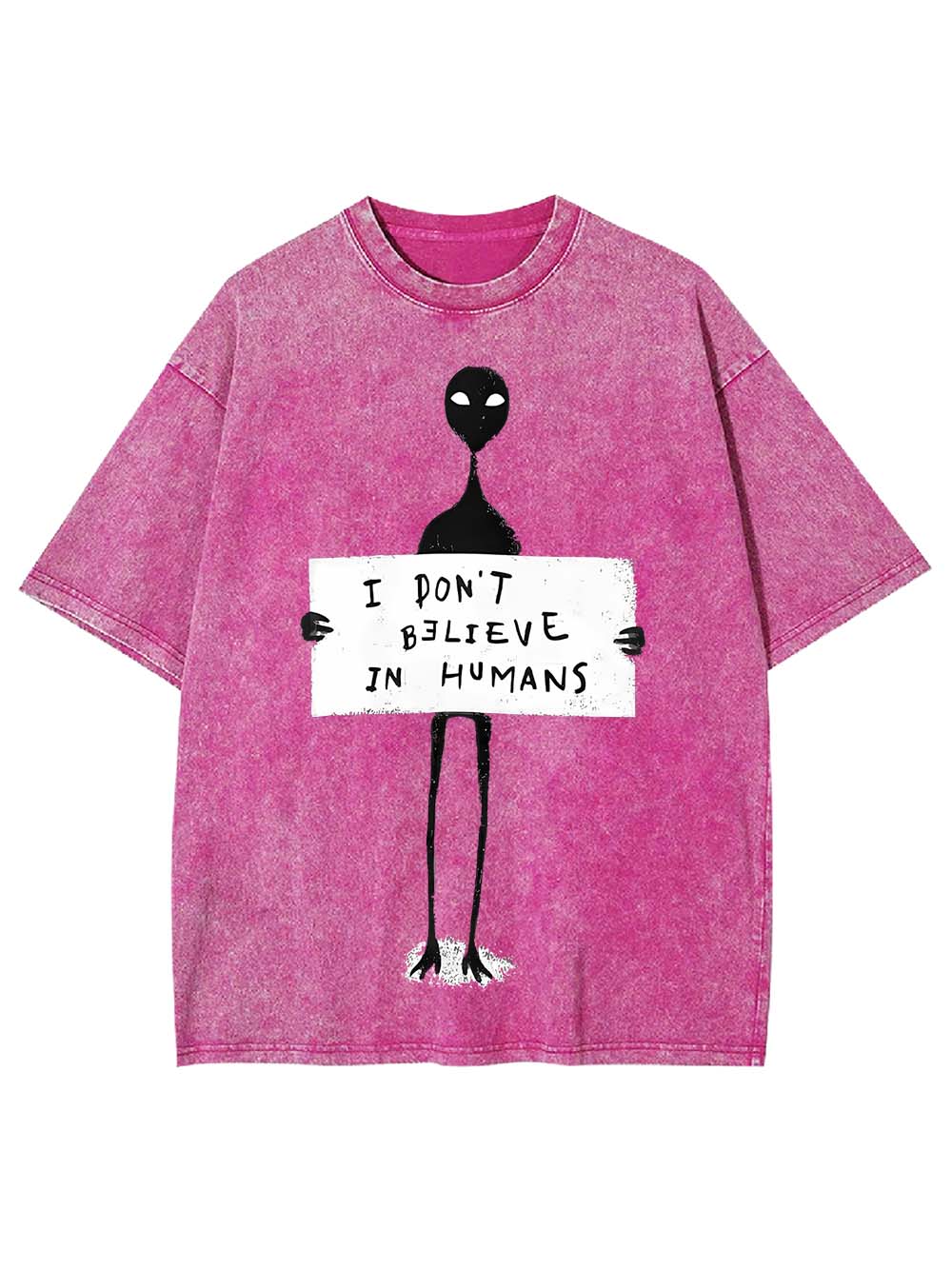 I DON'T BELIEVE IN HUMANS WASHED TSHIRT