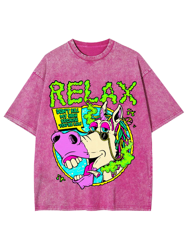 Relax and Stay High Washed Tshirt
