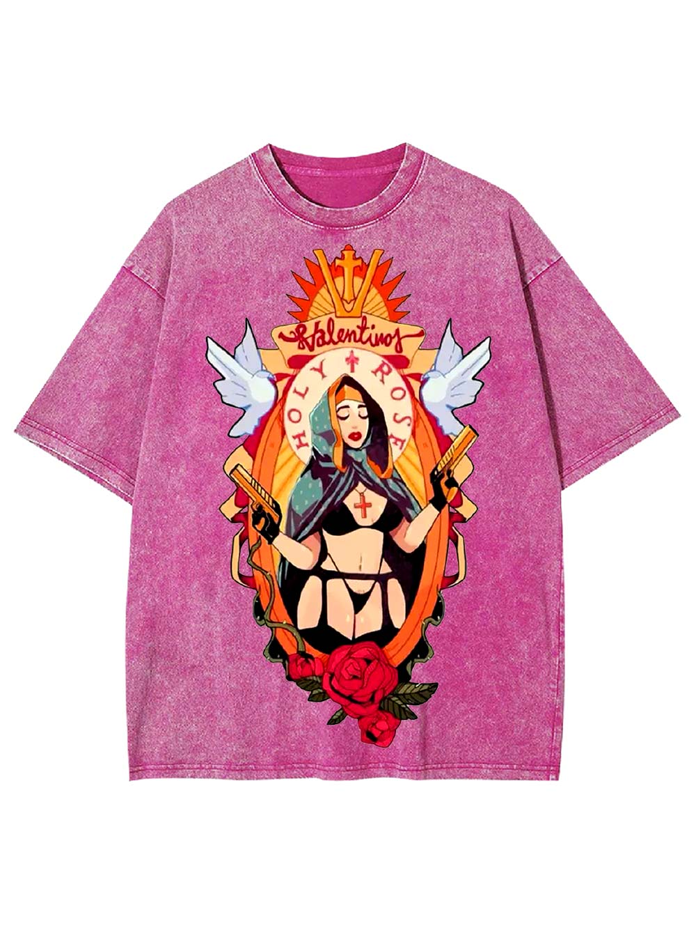 Holy Rose Rebel Washed Tshirt