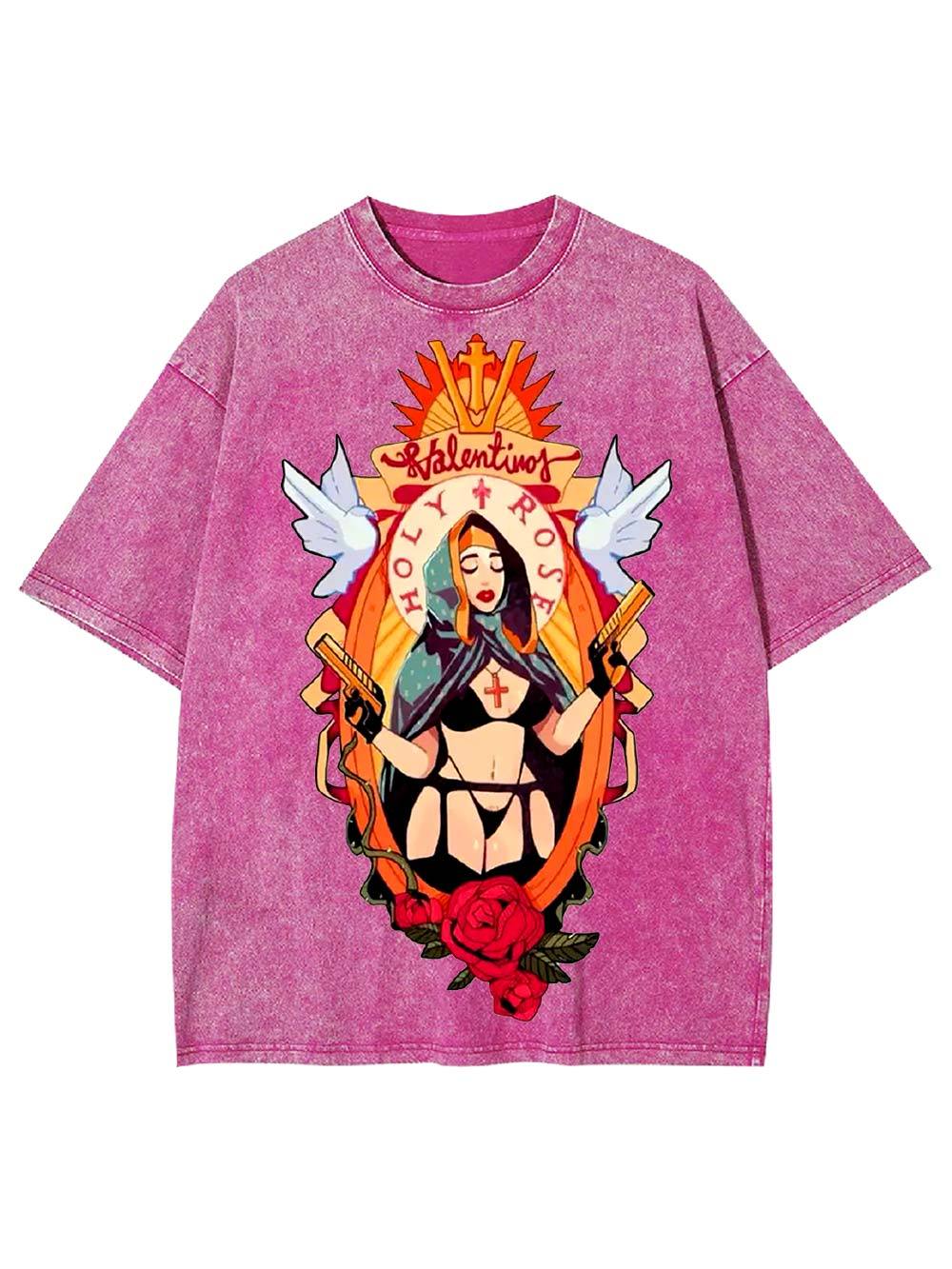 Holy Rose Rebel Washed Tshirt