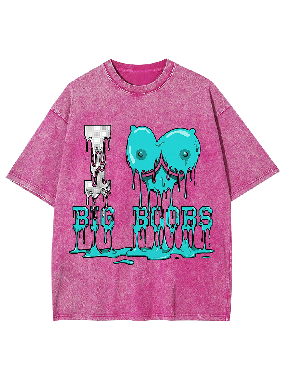 I LOVE BIG BOOBS WASHED TSHIRT