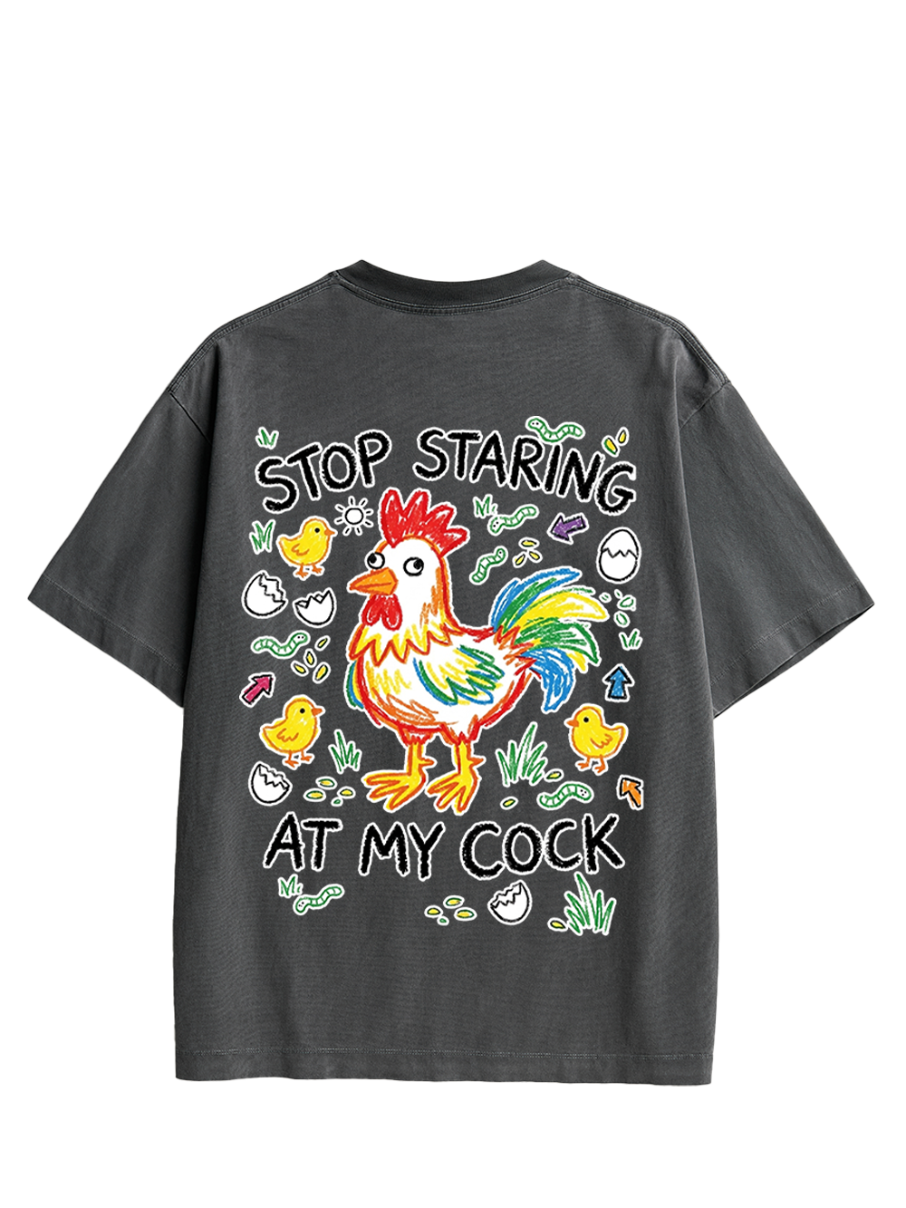 STOP STARING DOUBLE SIDED PRINT WASHED TSHIRT
