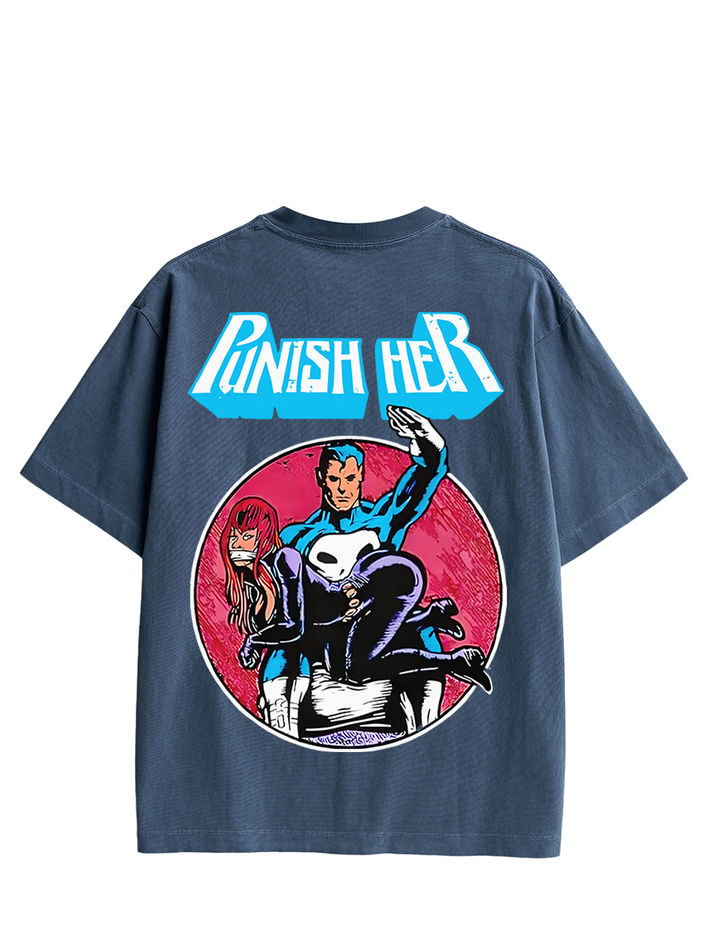 PUNISH HER DOUBLE SIDED PRINT WASHED TSHIRT