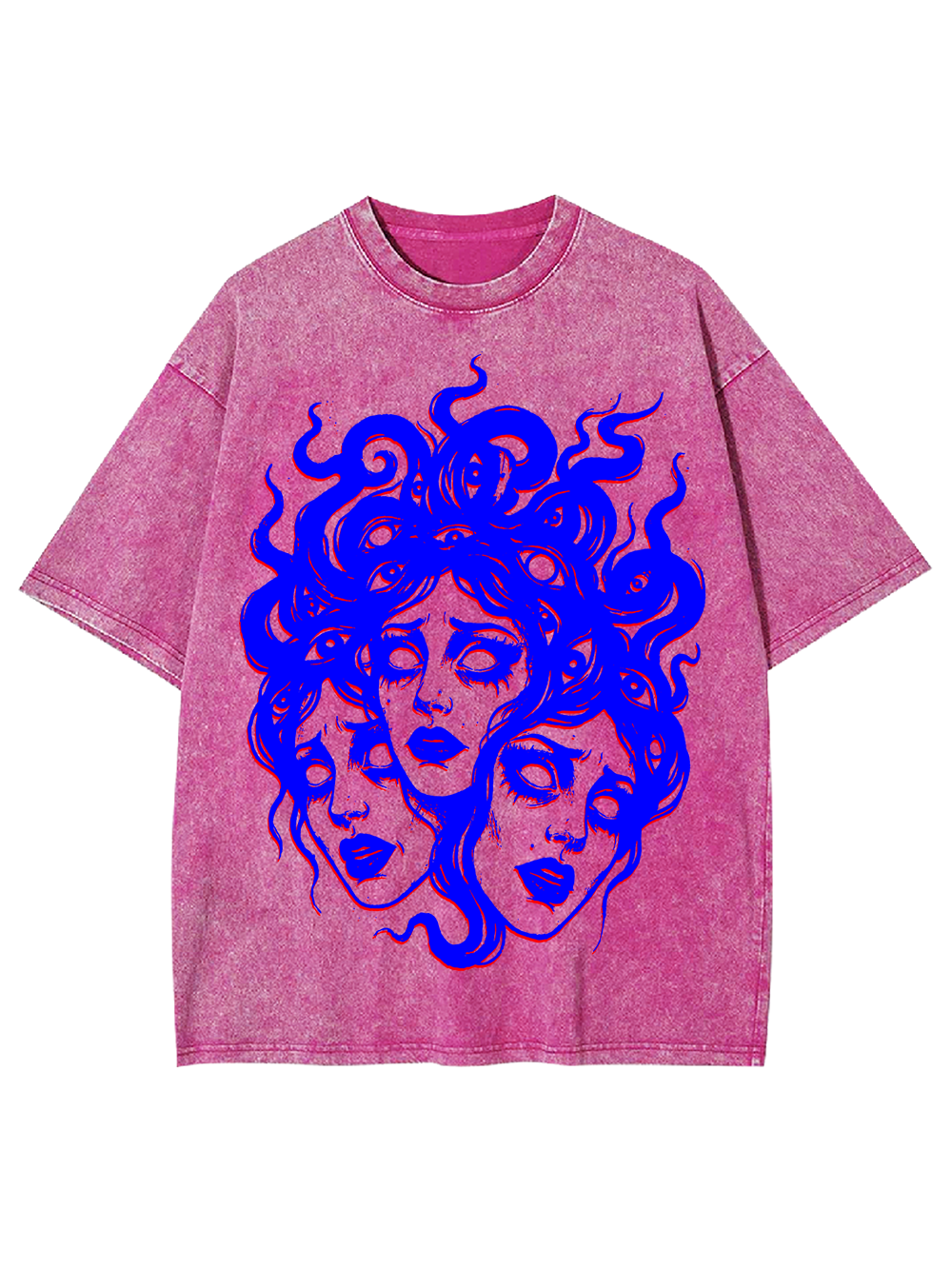 MEDUSA MULTI-FACE PSYCHIC HEAD WASHED TSHIRT