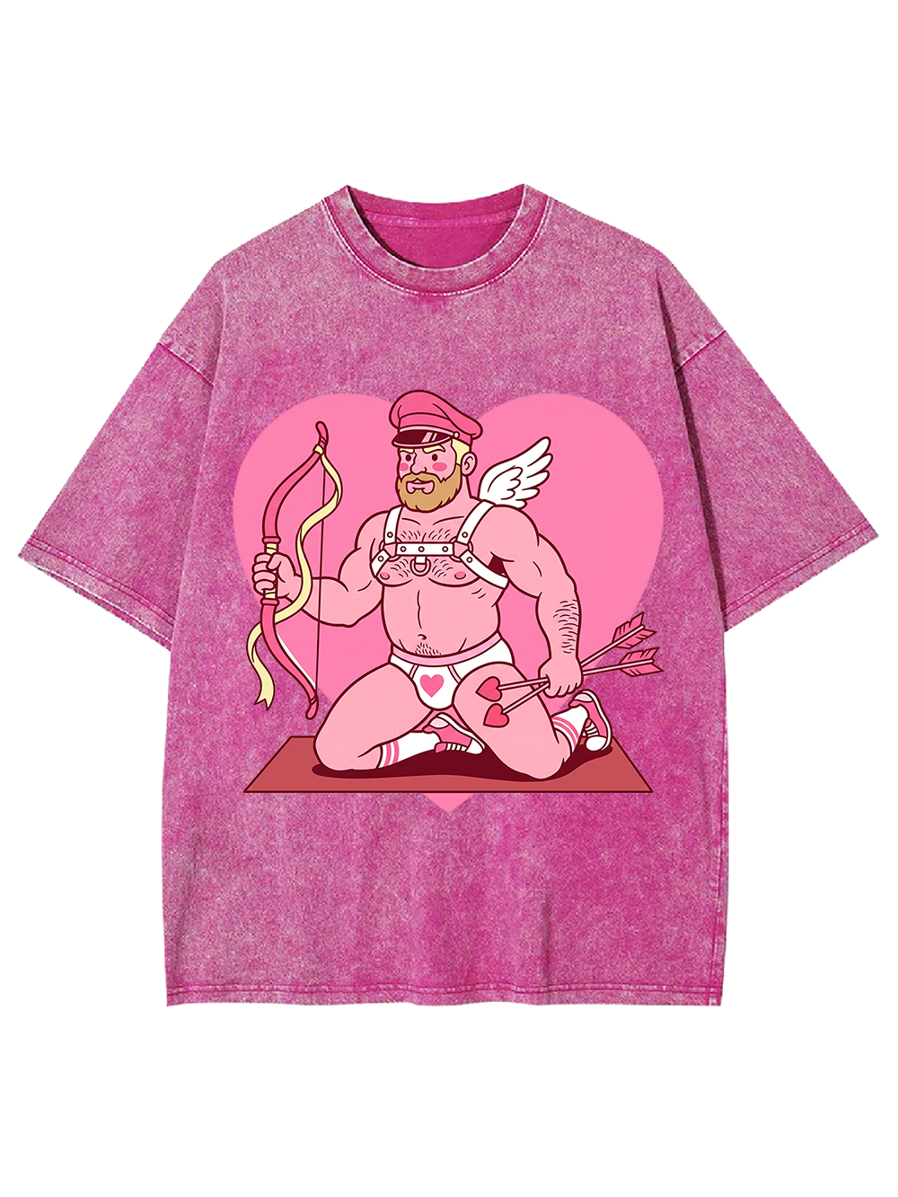 CUPID KNEELING WITH BOW WASHED TSHIRT