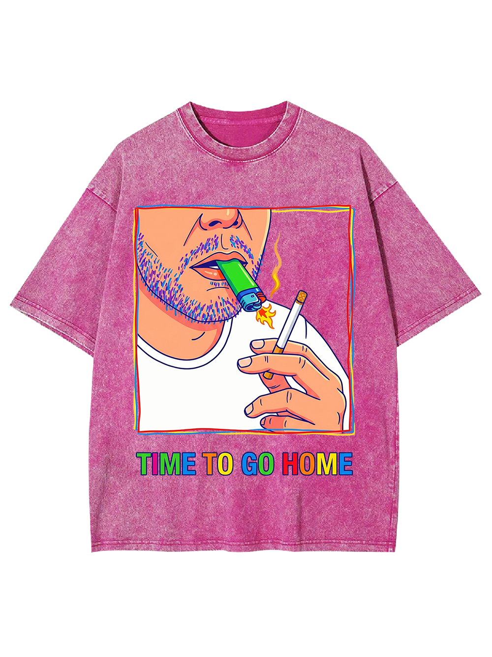 TIME TO GO HOME WASHED TSHIRT