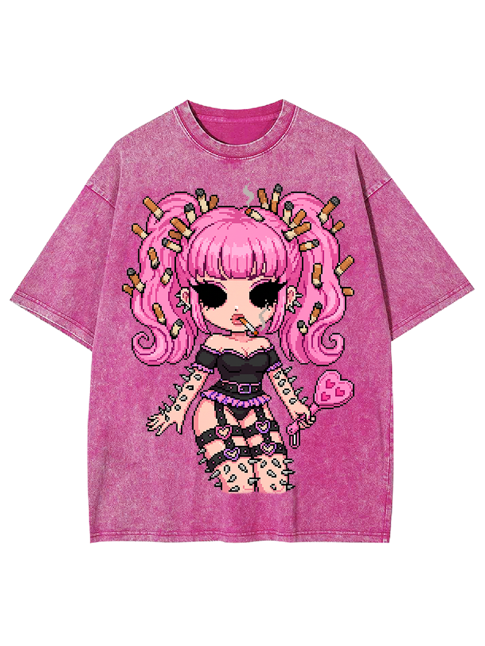 PUNK PINK DOLL WASHED TSHIRT