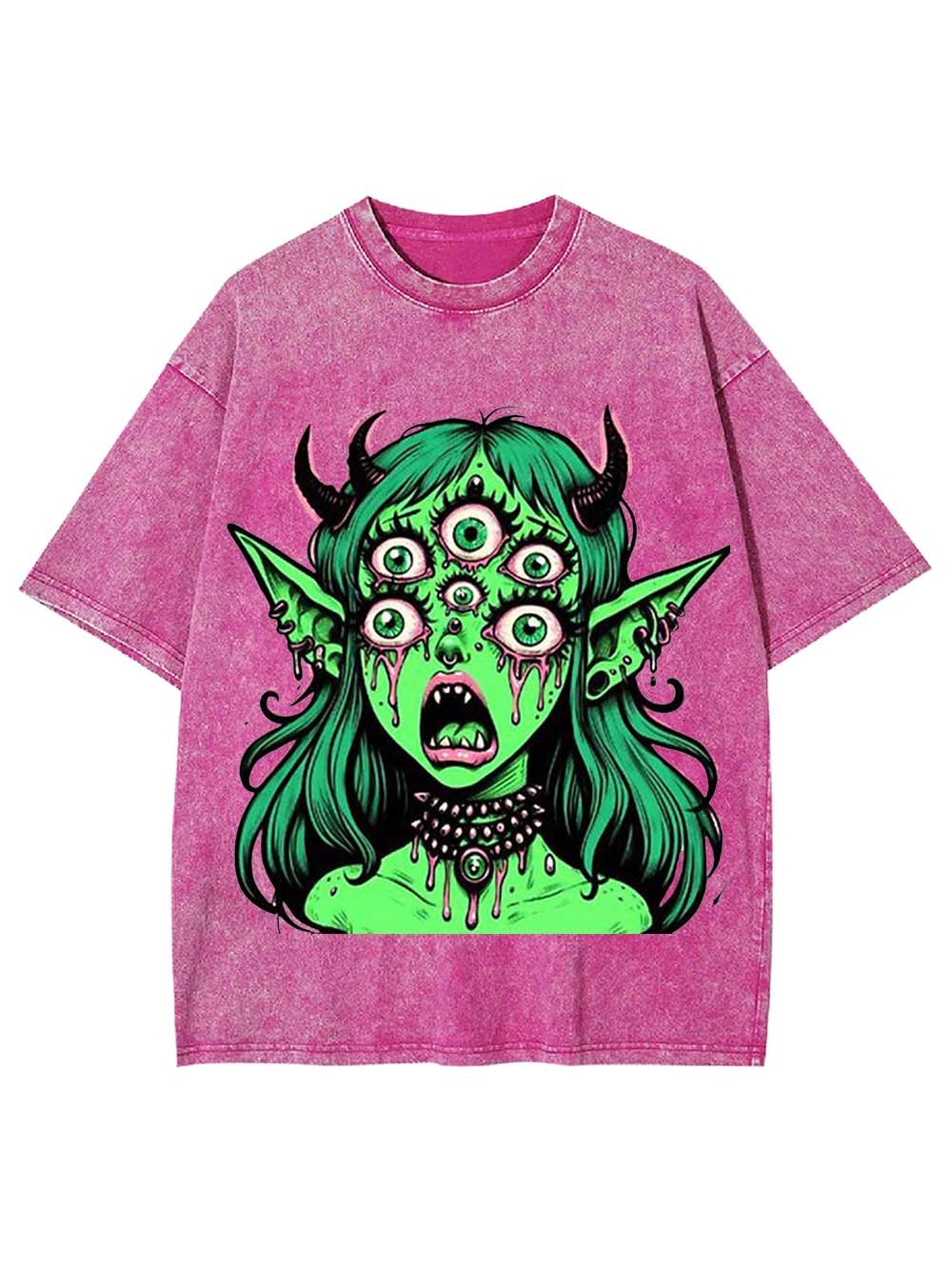 Multi-Eyed Demoness Washed Tshirt