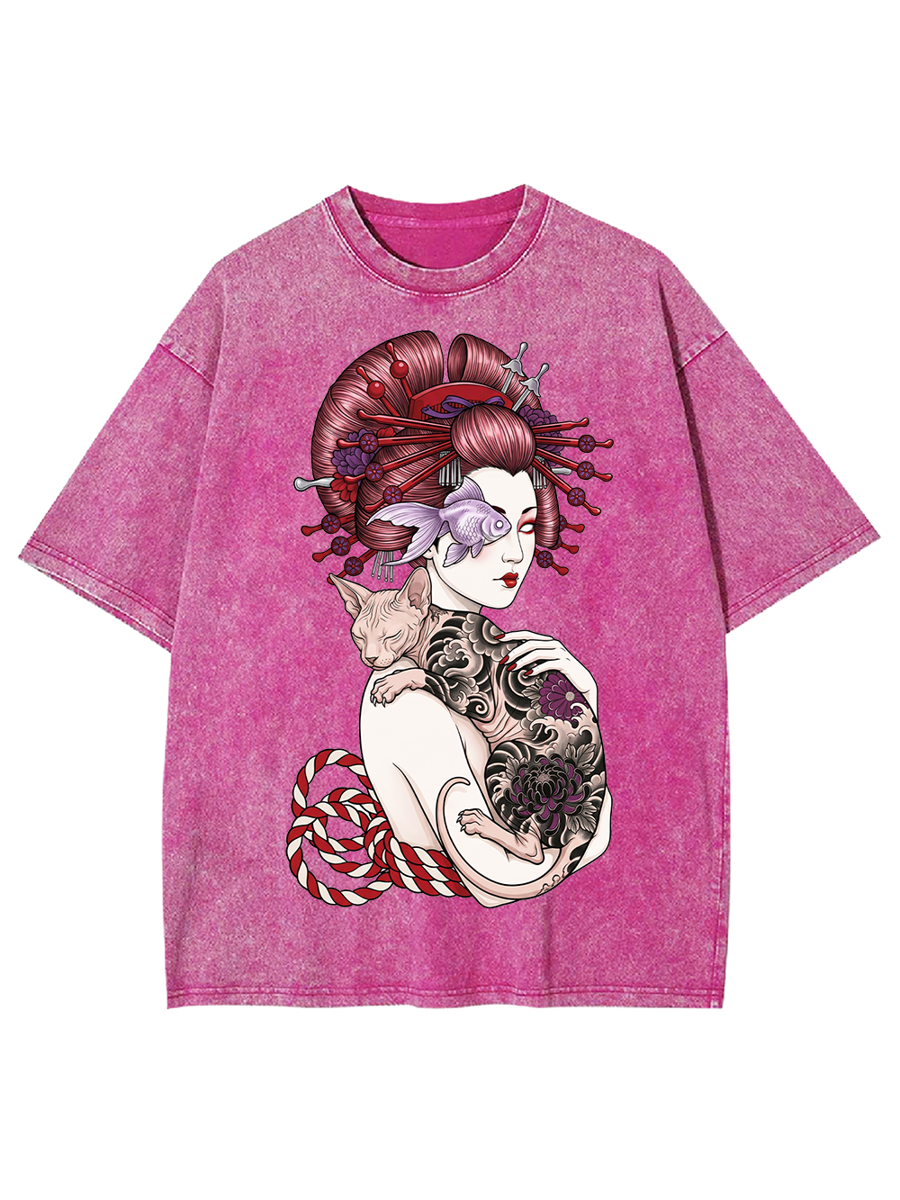 TATTOOED SPHYNX DREAM WASHED TSHIRT