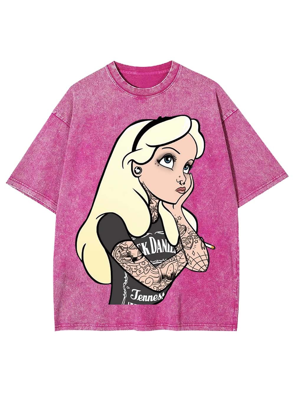 Tattooed Girl Washed Tshirt