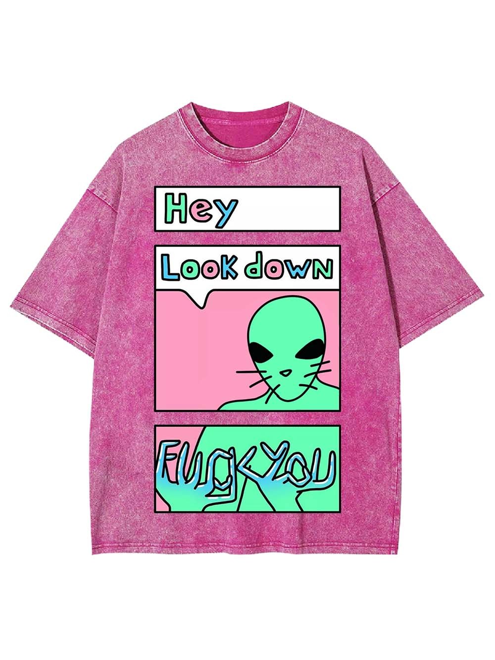 HEY LOOK DOWN WASHED TSHIRT