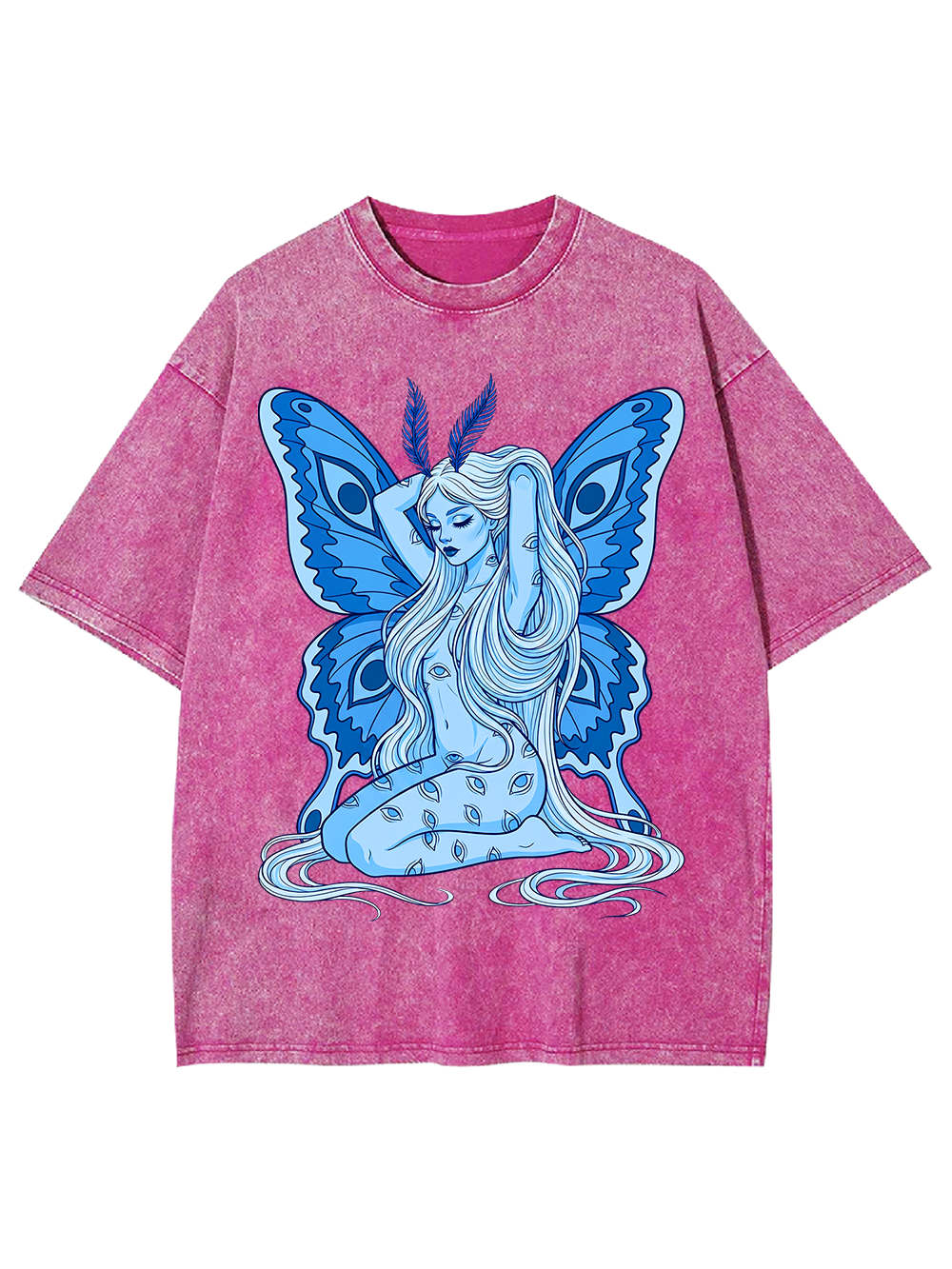BLUE BUTTERFLY NYMPH WASHED TSHIRT