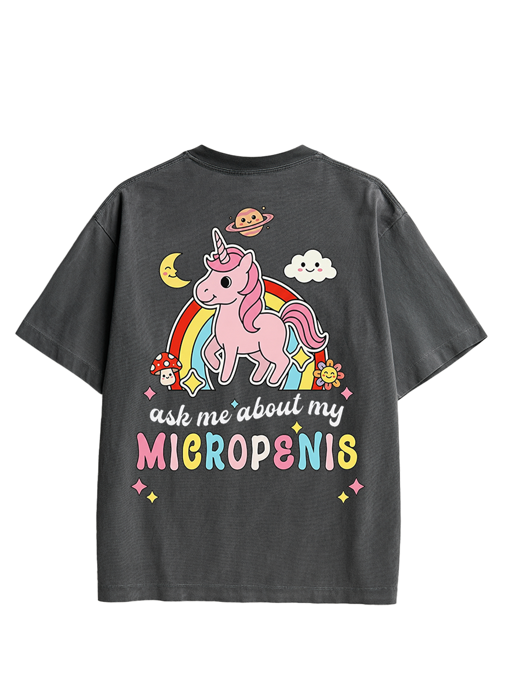 ASK ME ABOUT MY MICROPENIS DOUBLE SIDED PRINT WASHED TSHIRT