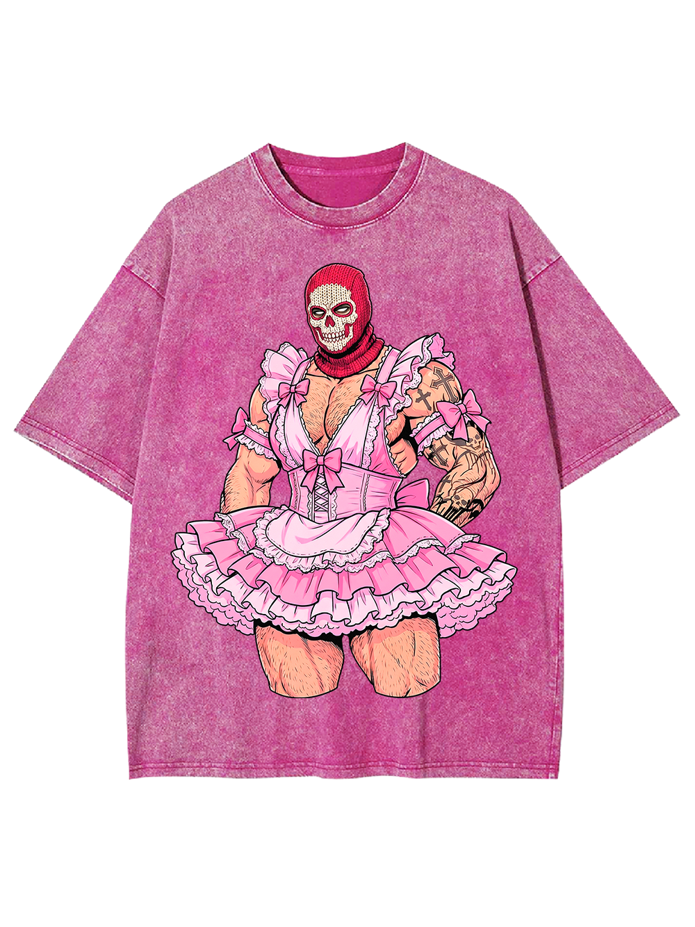 PINK MAID MUSCLE DADDY WASHED TSHIRT