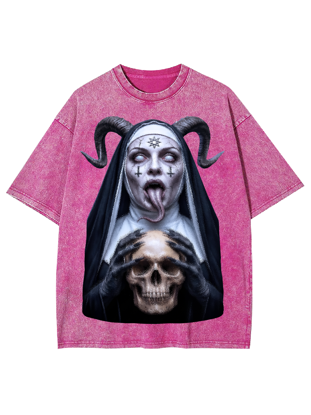 DARK NUN DEMON WASHED TSHIRT
