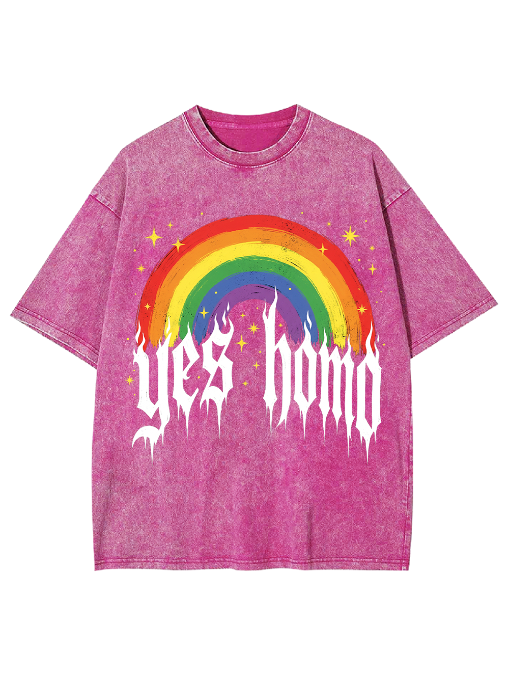 YES HOMO AAA WASHED TSHIRT
