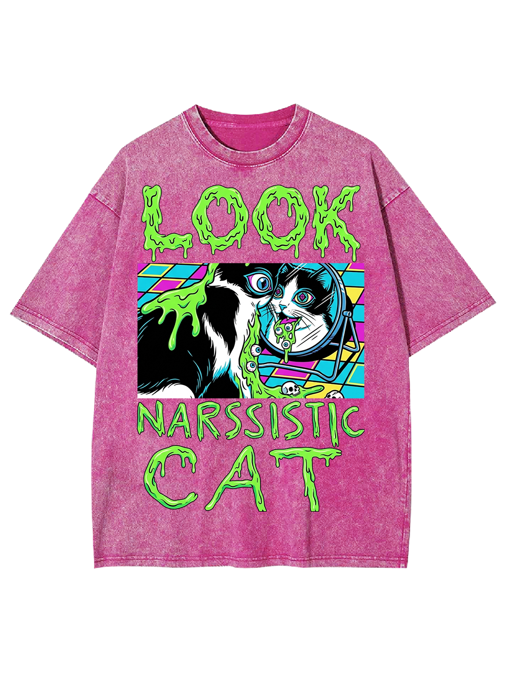 LOOK NARCISSISTIC CAT AAA WASHED TSHIRT