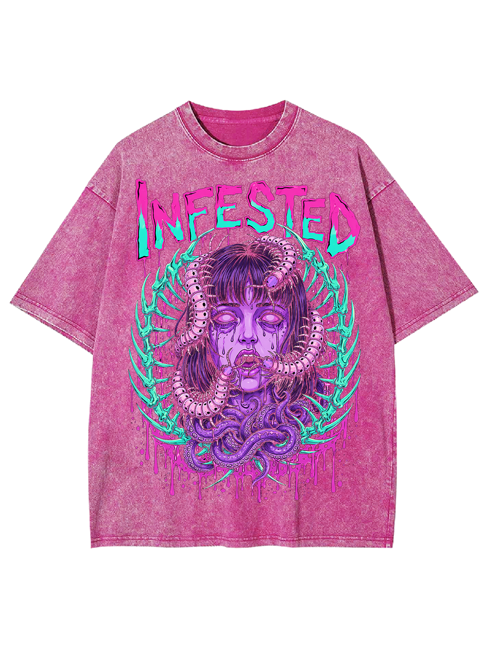 INFESTED NIGHTMARE AAA WASHED TSHIRT