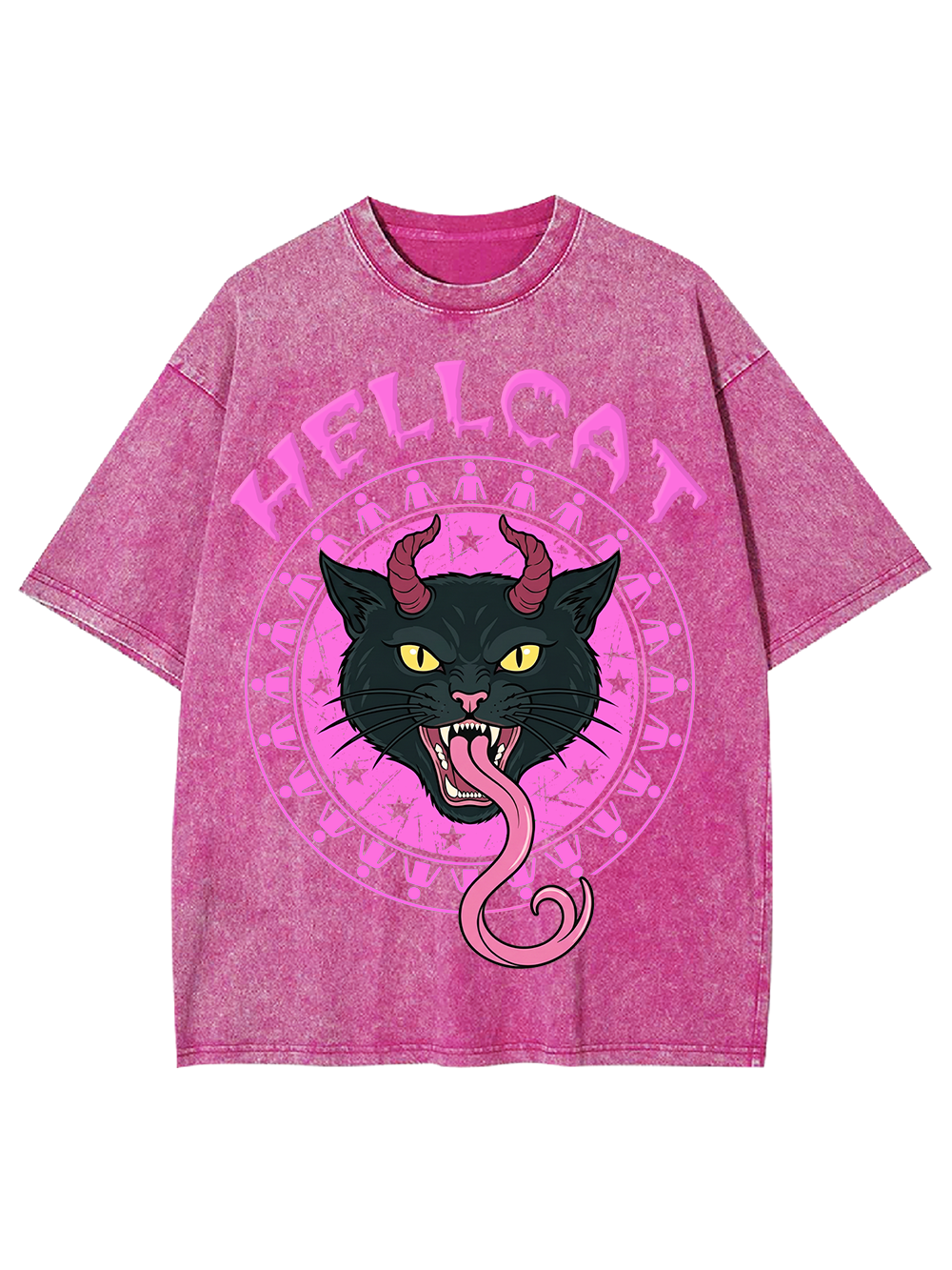 HELLCAT DEMON CAT AAA WASHED TSHIRT