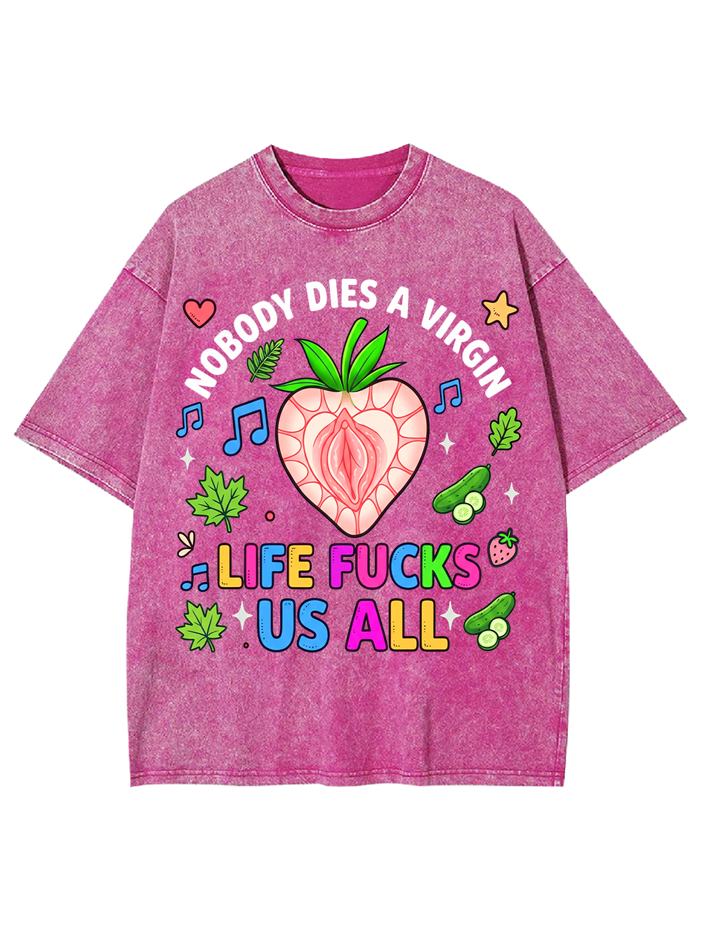 LIFE FUCKS US AAA WASHED TSHIRT